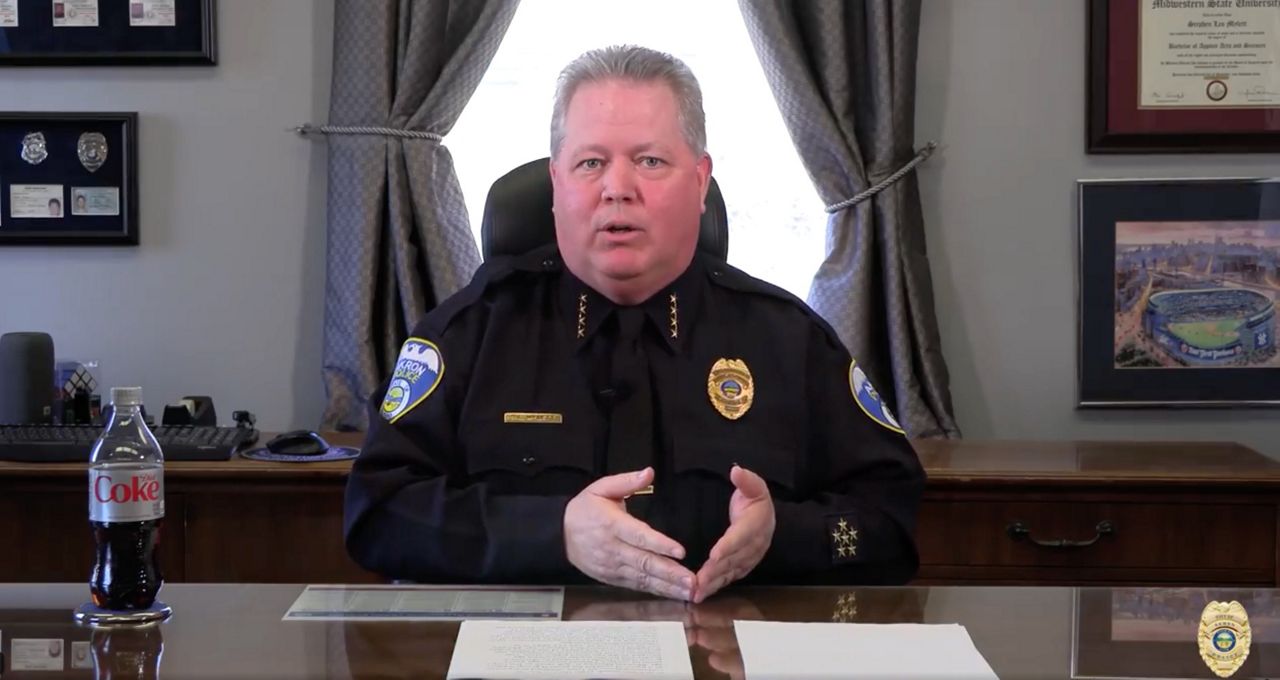 In a video on social media, Akron Police Chief Steve Mylett reiterated the importance of keeping communications open between the community and city. (City of Akron)