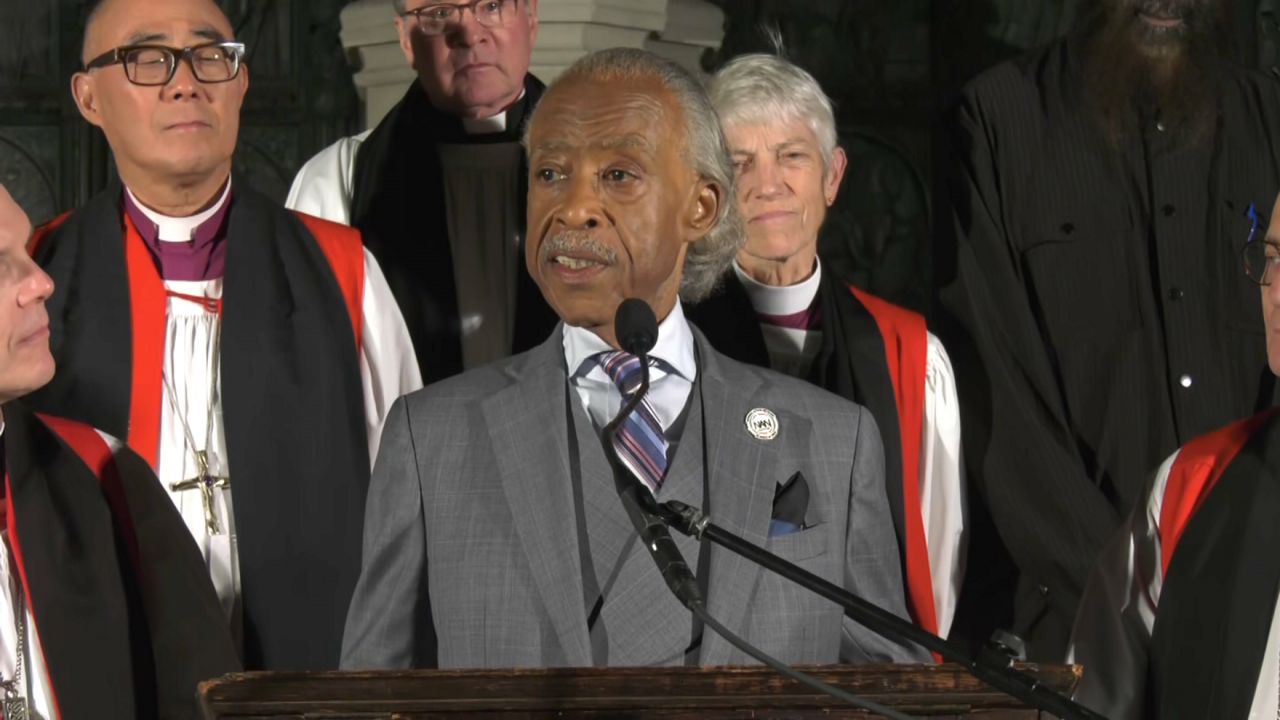 Rev. Al Sharpton and leaders from all faiths came together Wednesday at St. John the Divine following the election of former President Donald Trump. (Spectrum News NY1)