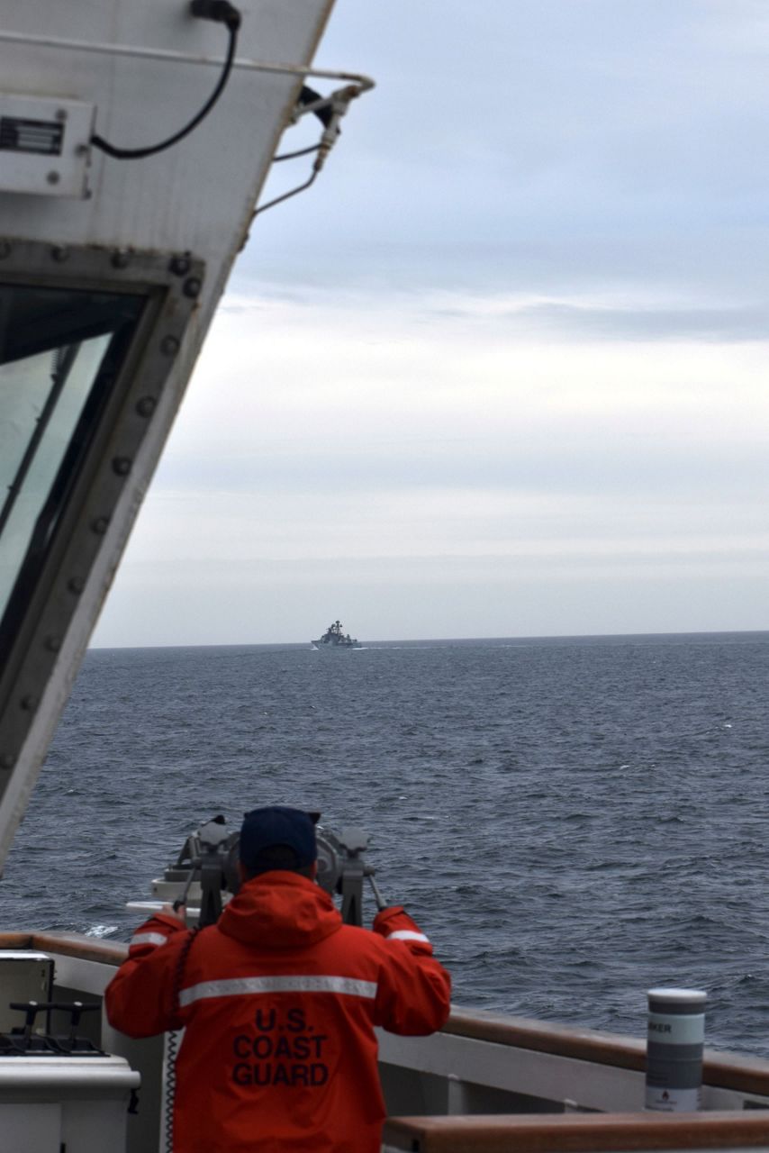 Patrol spots Chinese, Russian naval ships off Alaska island