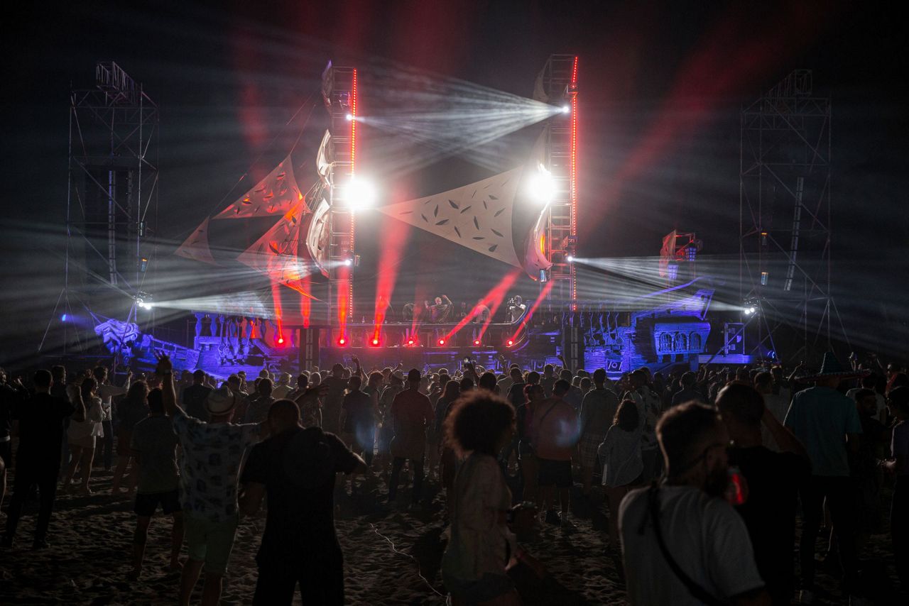 Music fans flock to Albania’s beach festival despite virus