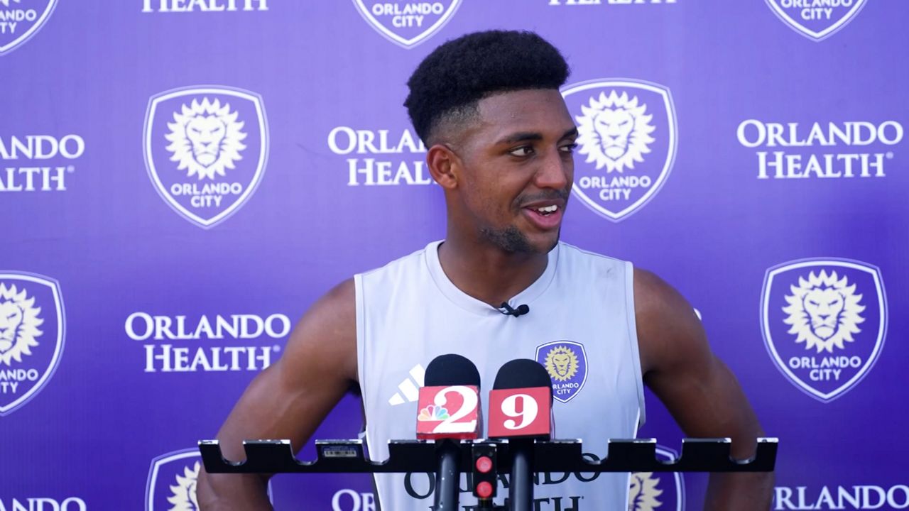 Alex Freeman was all smiles during his media availability with Orlando City. (Courtesy: Orlando City)