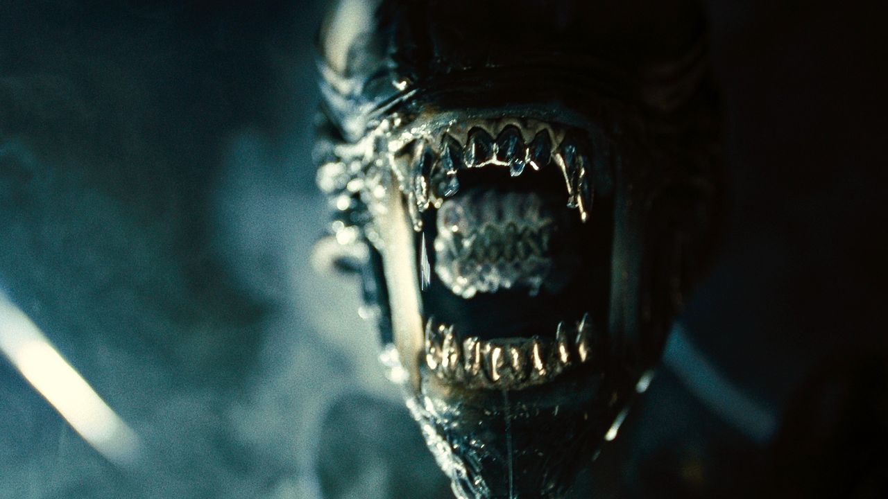 This image released by 20th Century Studios shows Xenomorph in a scene from "Alien: Romulus." (20th Century Studios via AP)