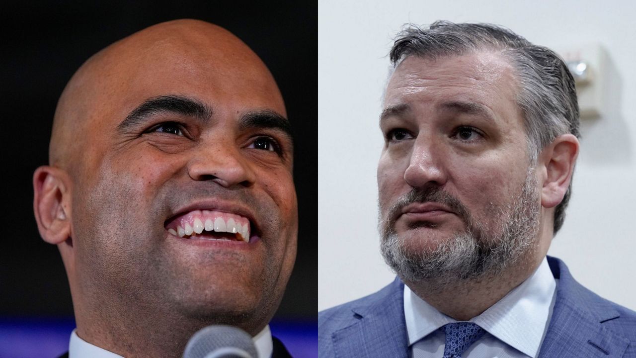 Rep. Colin Allred (left) and Sen. Ted Cruz (right). (AP Photos)