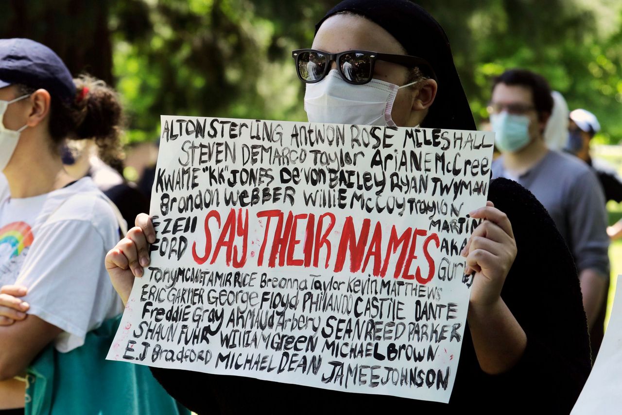 Protesters invoke different names to decry police treatment