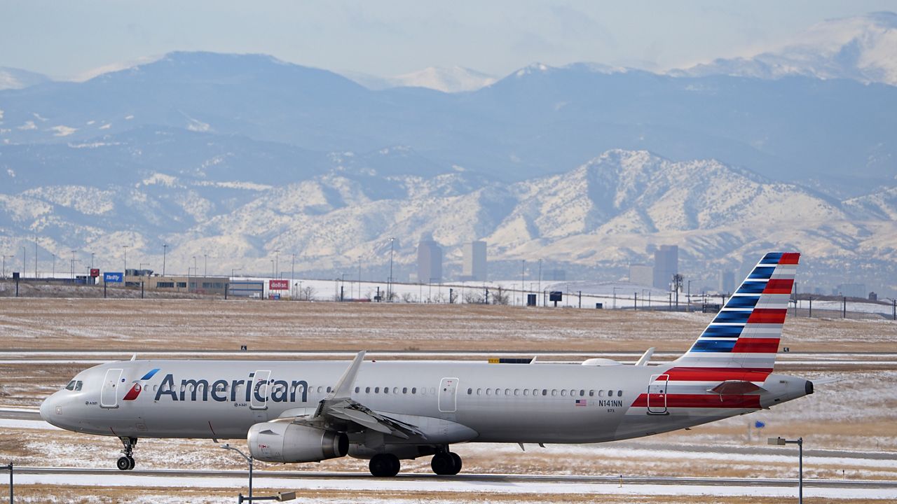 An American Airlines jetliner rumbles down a runway at Denver International Airport, Jan. 16, 2024, in Denver. (AP Photo/David Zalubowski, File)