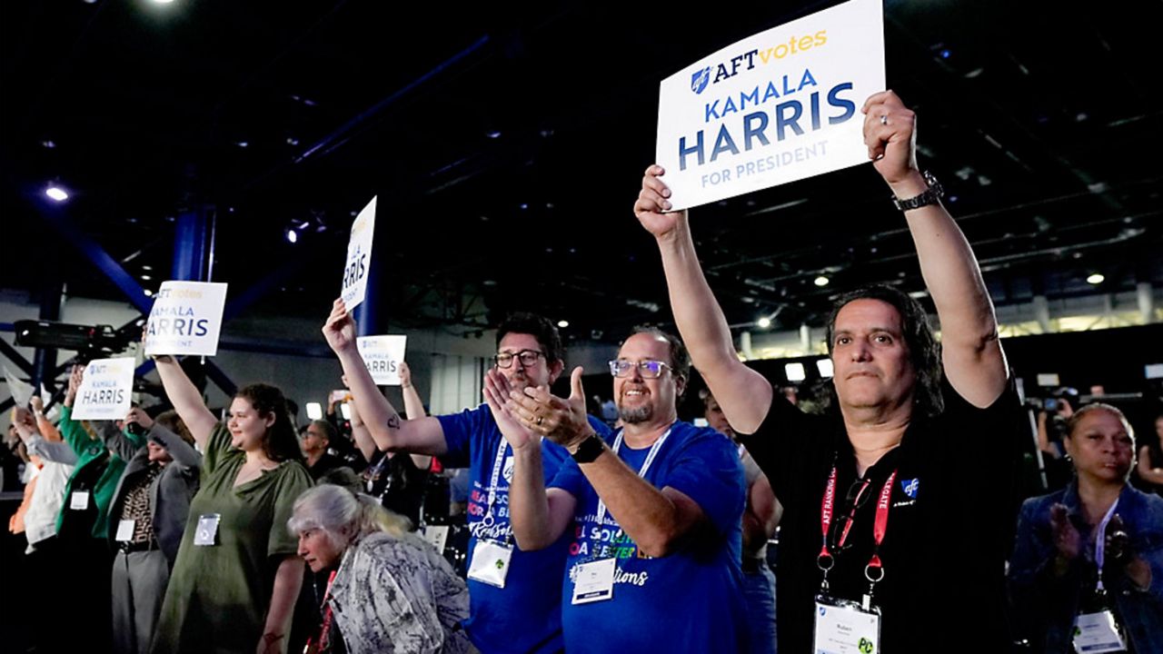 Democrats have rallied behind Vice President Kamala Harris since President Joe Biden announced he was dropping out of the race for president. (AP Photo/Tony Gutierrez)