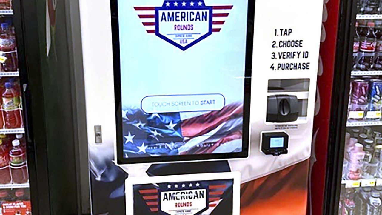 This undated photo provided by American Rounds shows a vending machine that sell ammunition in several locations across the United States. (American Rounds via AP)