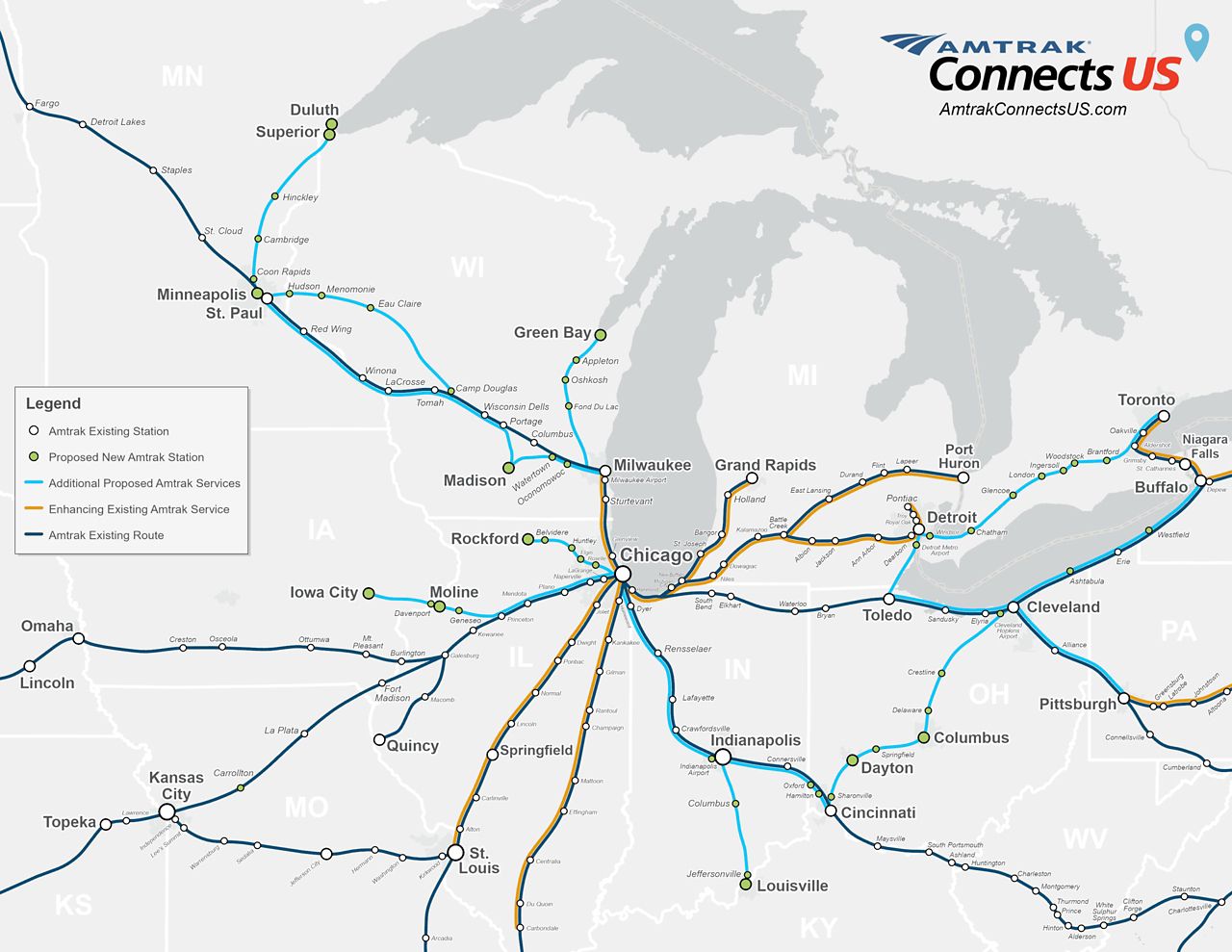 Cities submit letter for Amtrak line to Northeast Wisconsin