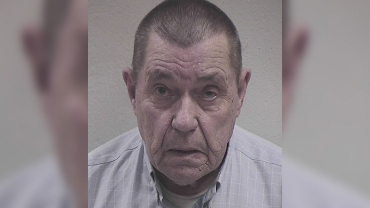 This booking photo provided by the Clay County, Mo., Sheriff's Office shows Andrew Lester. Lester, the 84-year-old man charged in the shooting of 16-year-old Ralph Yarl in Kansas City, turned himself in Tuesday, April 18, 2023, at the Clay County Detention Center, the sheriff's office said. Lester surrendered a day after being charged with first-degree assault and armed criminal action. (Clay County Sheriff's Office via AP)