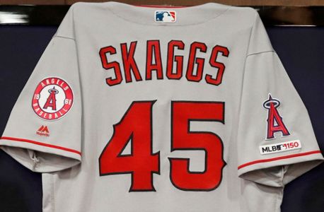 Angels' Mike Trout, Tommy La Stella wear 45 to honor Tyler Skaggs