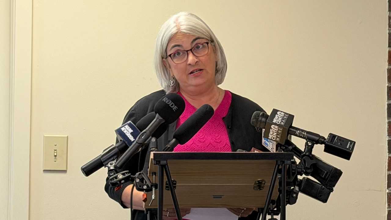 Anita Charles, sister of Bobby Charles, speaks to reporters Wednesday in Portland. (Spectrum News/Susan Cover)