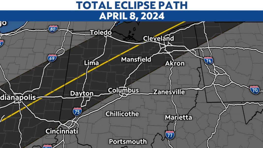 Total Solar Eclipse 2024 Path Map Ohio Time Dynah Gunilla
