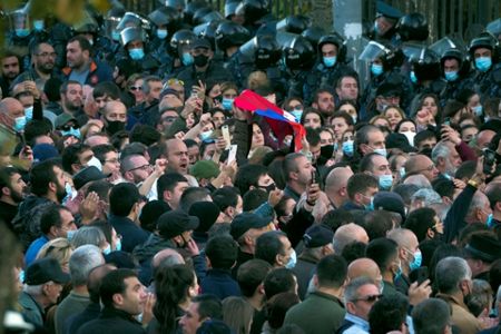 Thousands in Armenia protest Nagorno-Karabakh truce terms Nagorno-Karabakh  Azerbaijan Armenia Capital People