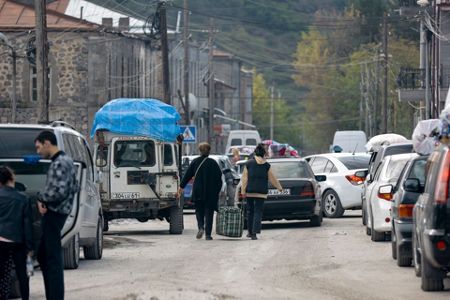 Armenians Fleeing Nagorno-Karabakh in 'Direct Act of Ethnic Cleansing' by  Azerbaijan