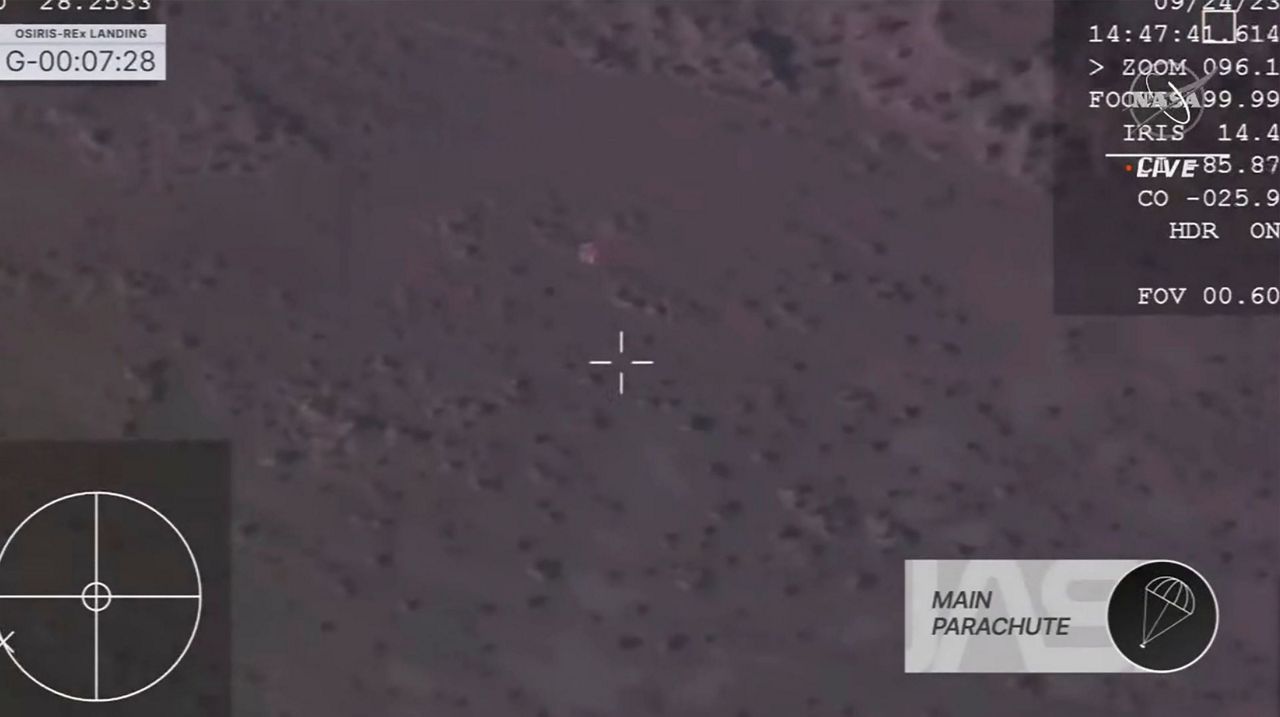 NASA's first asteroid samples streaking toward Earth after release from