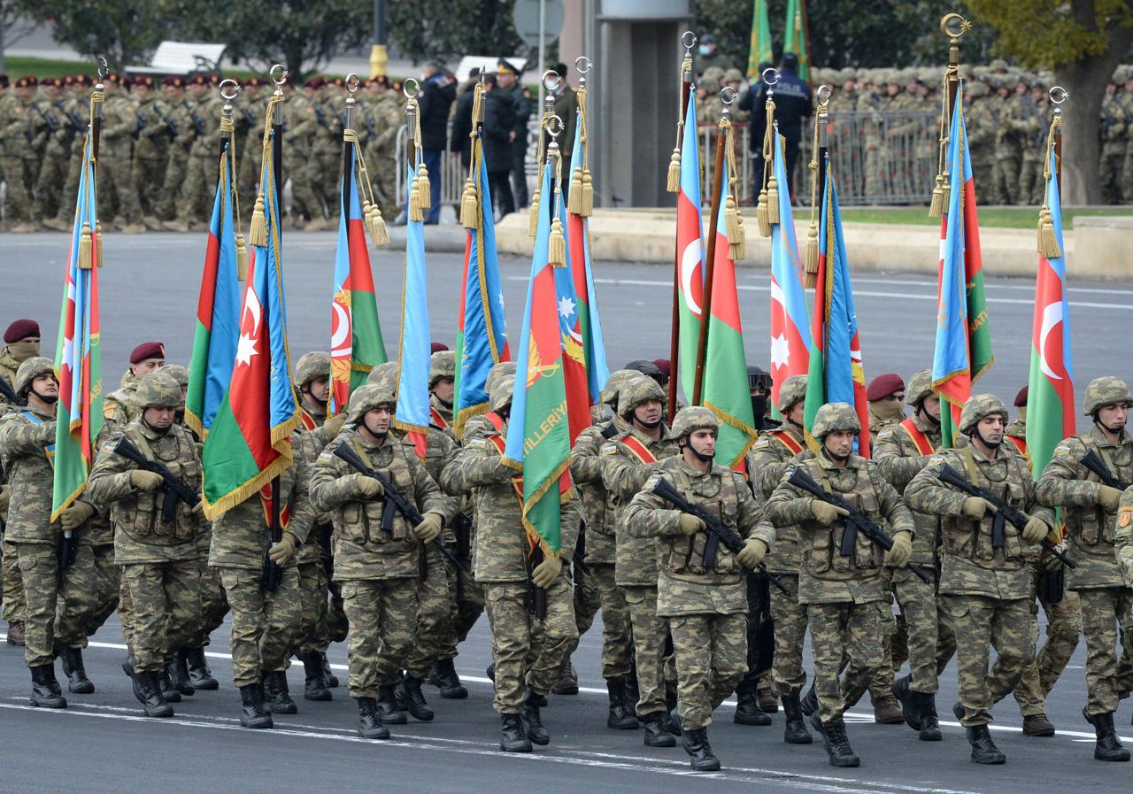 Azerbaijan stages parade to mark Nagorno-Karabakh peace deal