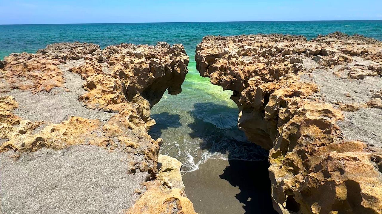 Unique rocky coast in Florida