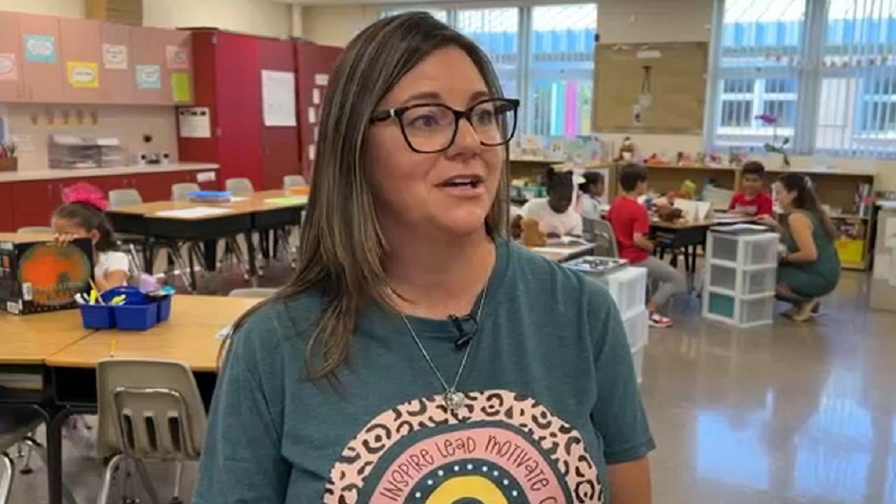 West Tampa Elementary's Mandy Couret said she’s realized how gratifying teaching can be, and she’s honored to have been nominated as an A+ Teacher. (Spectrum News image)