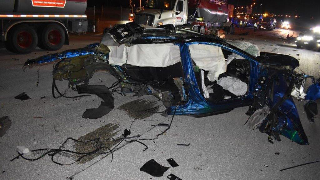 A high-speed chase along I-4 ended with a multi-vehicle crash that injured five people, officials with the Florida Highway Patrol said Friday morning. (FHP)
