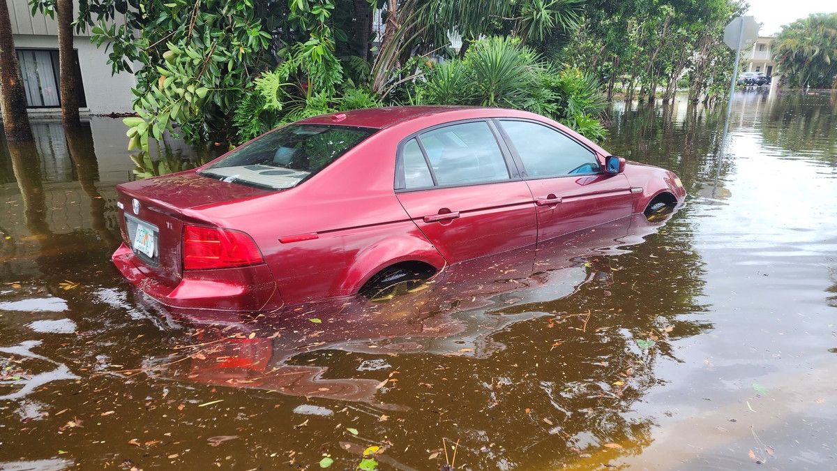 Flooding from Hurricane Idalia in Venetian Isles/Shores Acres in St. Petersburg, Florida, on Wednesday, Aug. 30. (Courtesy: Matt Sutterlin)