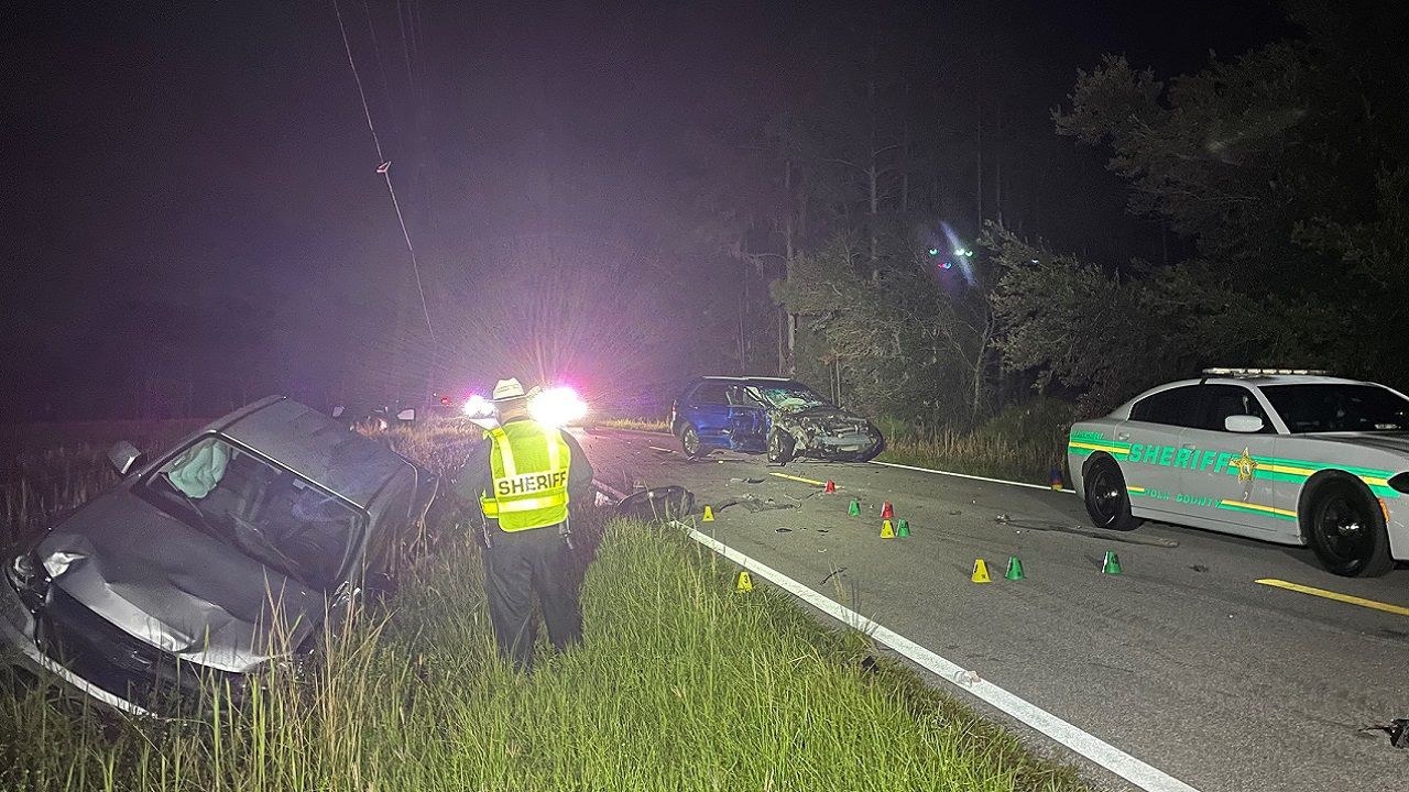 The crashes happened within minutes of each other, but about 35 miles apart on opposite ends of the county. The first crash occurred south of Lake Wales at about 8:21 pm on Alturas-Babson Park Cutoff Road, approximately one mile west of US 27. (Polk County Sheriff's Office)