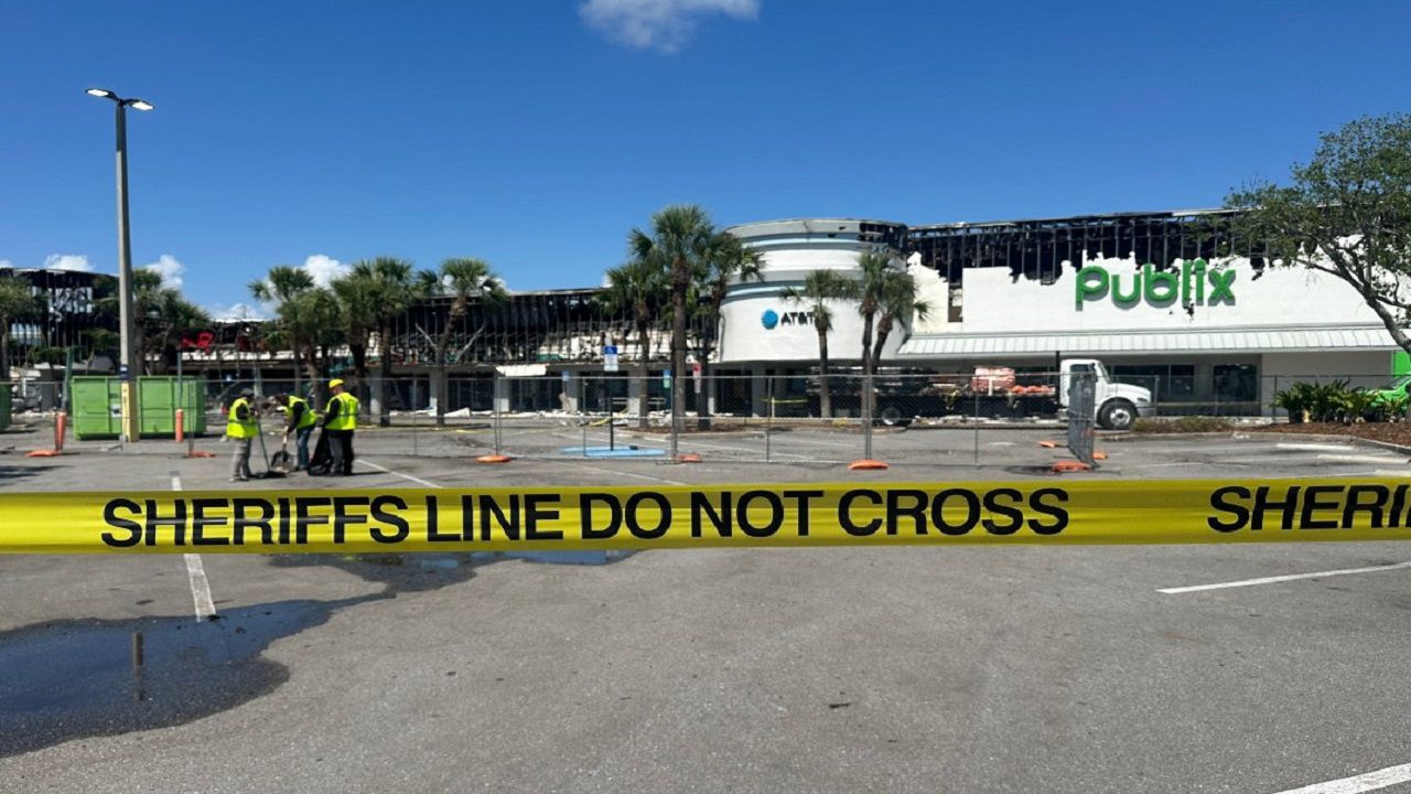 People who live in St. Pete Beach say the Publix that was damaged by fire this week was an important resource for people still dealing with the impacts of last year's hurricanes. (Spectrum News/Sarah Blazonis) 