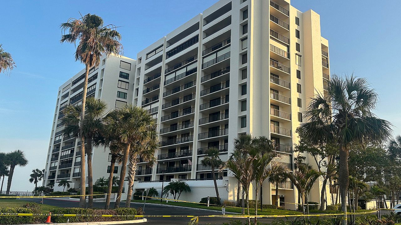 Residents at South Beach III Condos in Clearwater were evacuated Tuesday as rescue officials investigated the structural integrity of the building. (Spectrum News/Angie Angers)