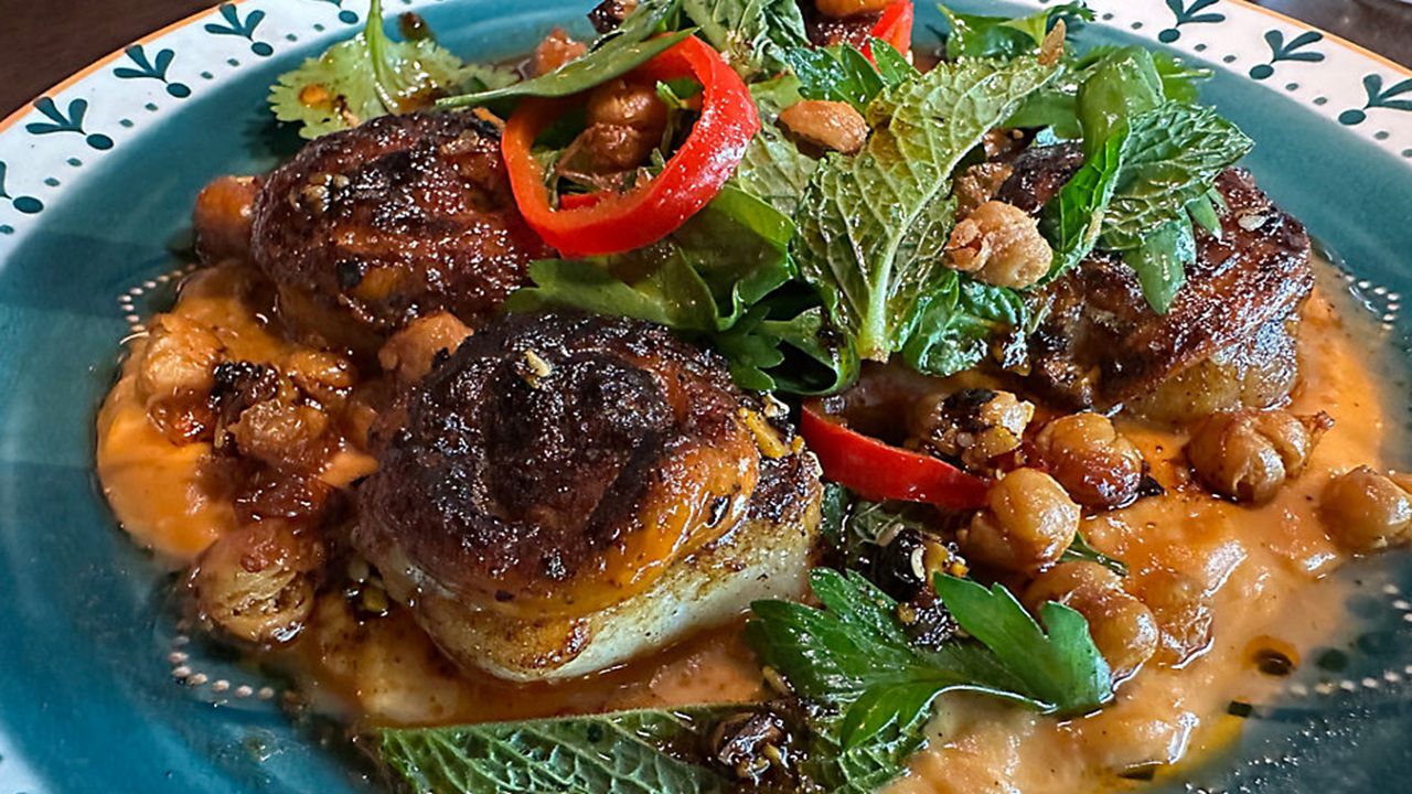 Savory seared scallops at Pulpo in St. Petersburg