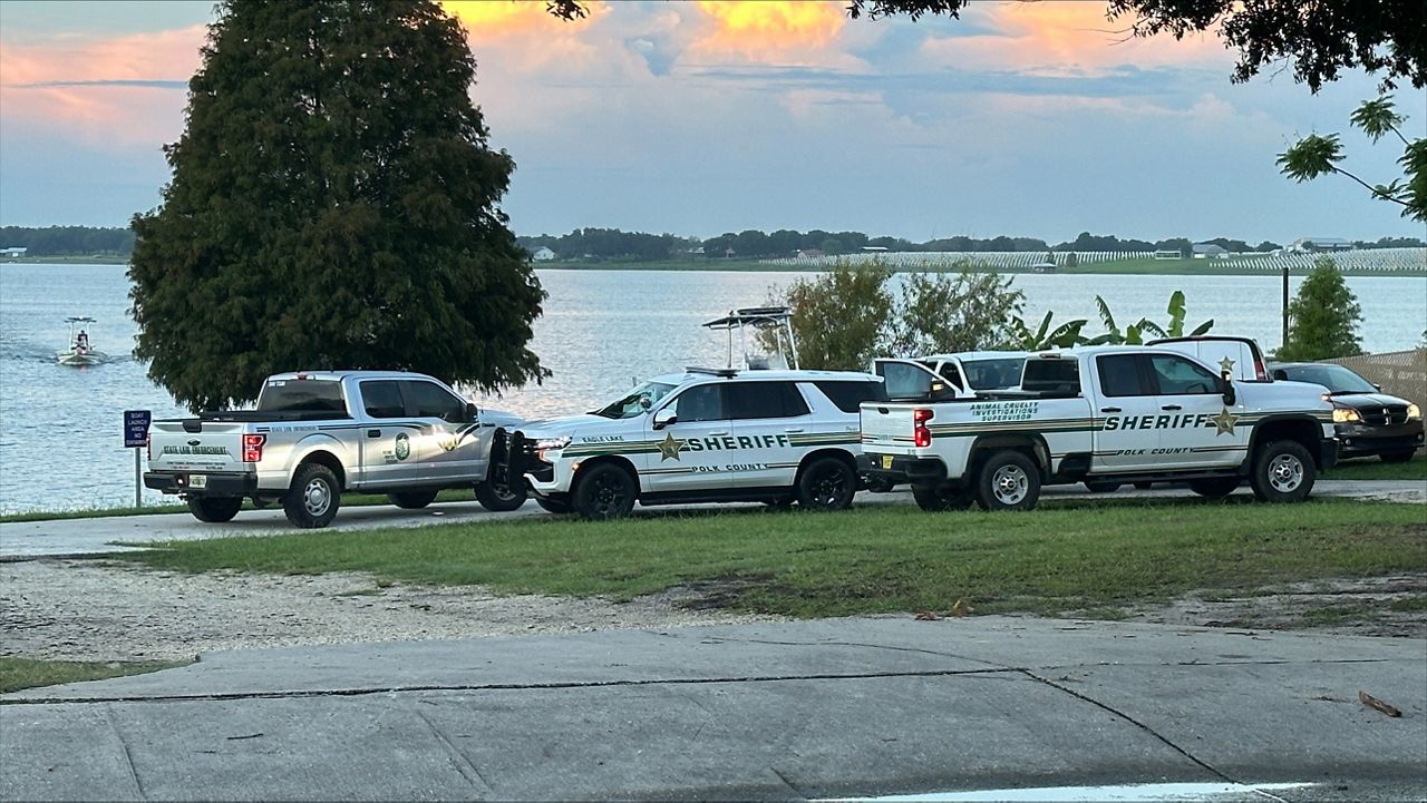 The Polk County Sheriff’s Office and fire rescue found the body of a missing 18-year-old kayaker in Lake McLeod on Monday morning. (Spectrum News/Jason Lanning)