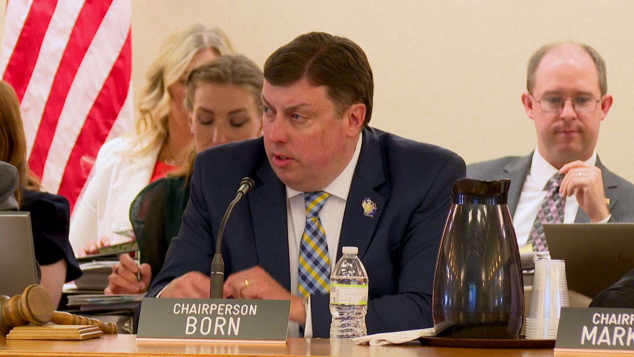 Budget Committee Co-Chair Rep. Mark Born, R-Beaver Dam, presides over the first executive session of the 2025-27 budget. (Spectrum News 1/Mandy Hague)