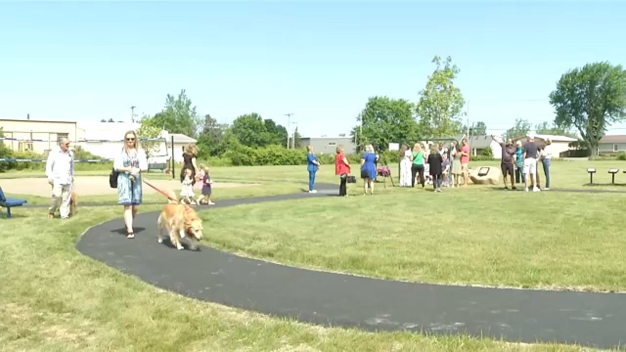 A new trail called Topher’s Trail is now open at Aurora Village by Horizon Health