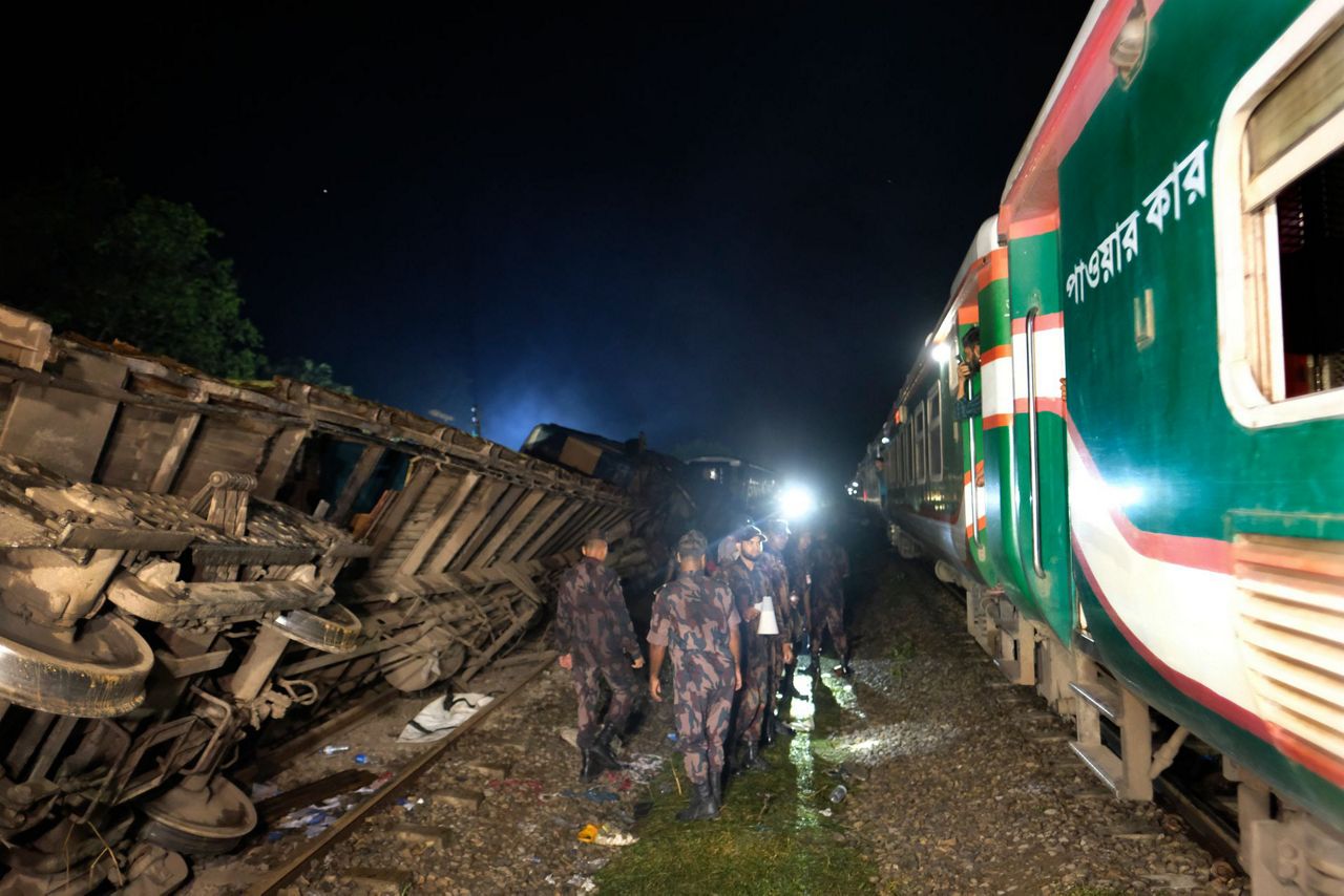 At least 12 killed and many injured when one train hits another in ...