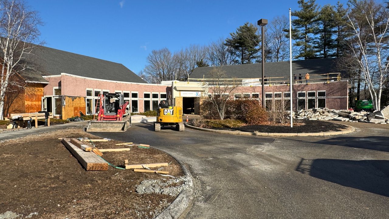 onstruction crews at the site of Bath Area Family YMCA’s new childcare center located at 6 Farley Road in Brunswick on Dec. 17. The center is expected to open on Sept. 3, 2025. (Spectrum News/Matthew Jaroncyk)