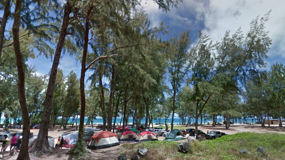 Overnight camping will not be allowed May 16 through Aug. 31 at Bellows Field Beach Park to protect green sea turtles and their nests. (Google Street View)