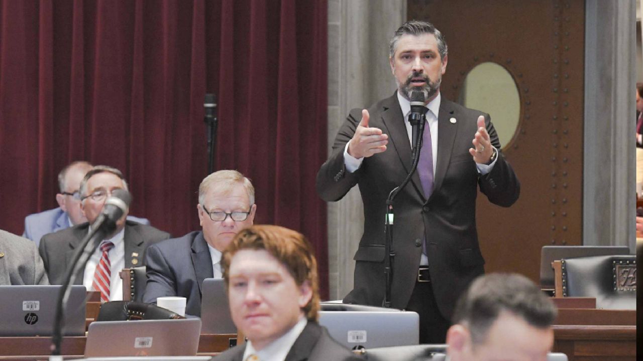 Rep. Ben Baker, R-Neosho during Missouri House debate in April 2024 (Missouri House/Tim Bommel)