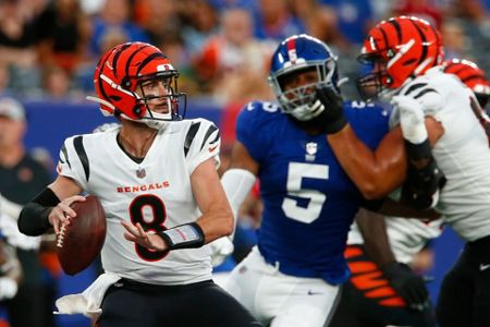 Webb rallies Giants over Bengals with 2 TD passes to Bachman