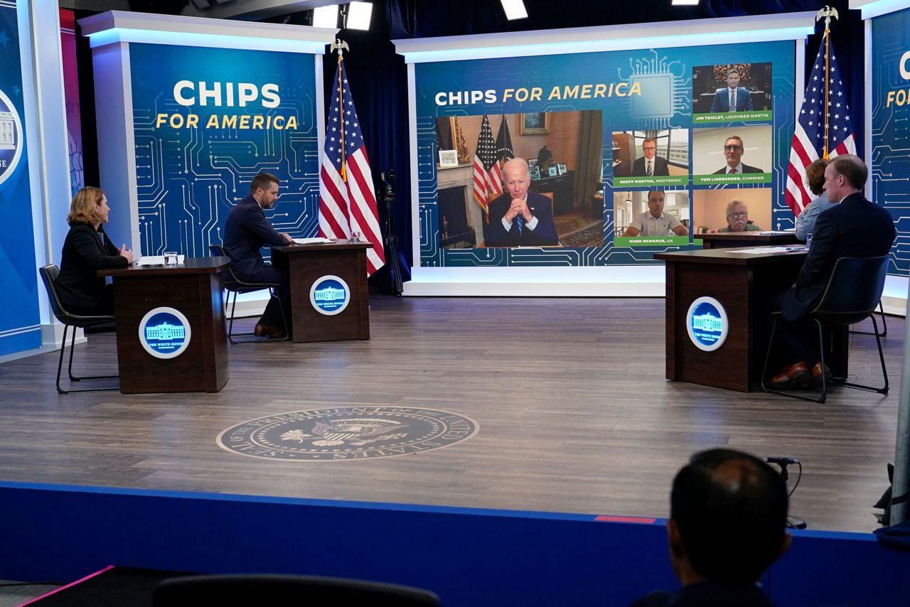 Biden presses computer chips case in advance of Senate vote