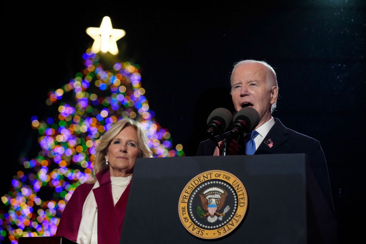 Biden gets a chance to bring holiday spirit to Washington by lighting