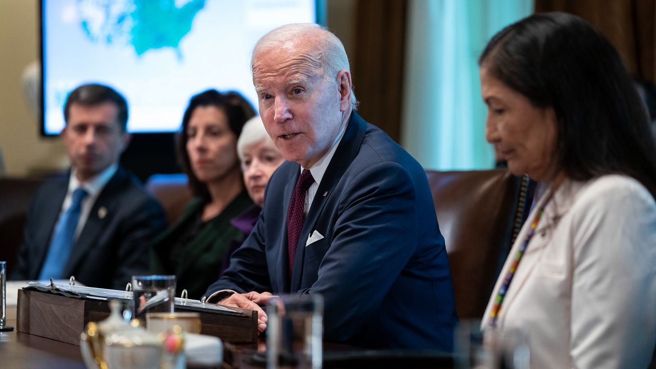 Biden touts infrastructure, debt wins in Cabinet meeting