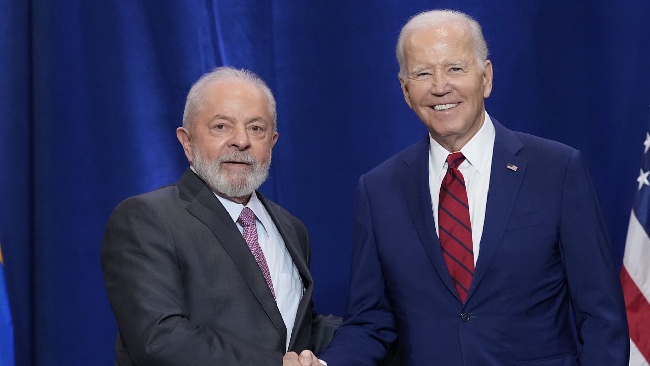 President Joe Biden meets with Brazil's President Luiz Inacio Lula da Silva in New York, Wednesday, Sept. 20, 2023. (AP Photo/Susan Walsh)