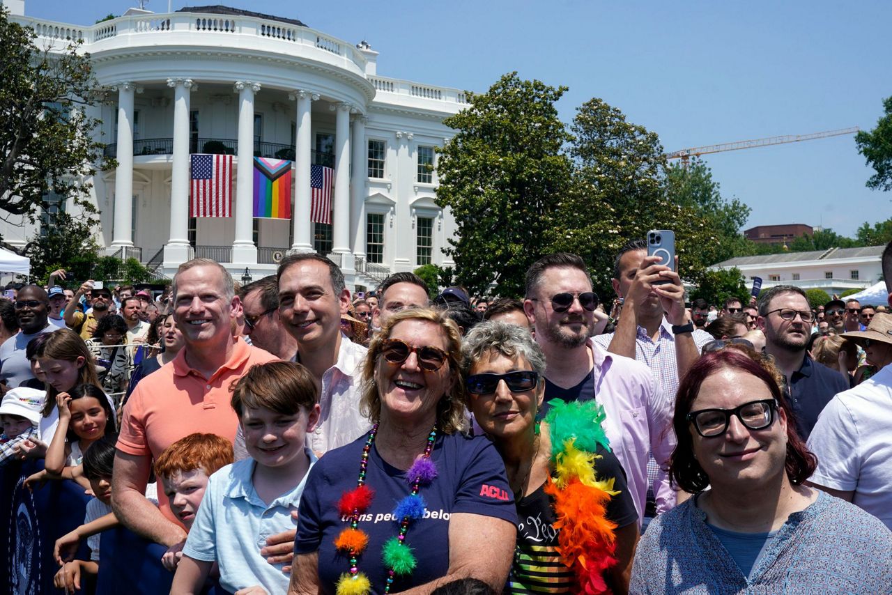 Biden marks LGBTQ+ Pride Month with celebration on White House South Lawn