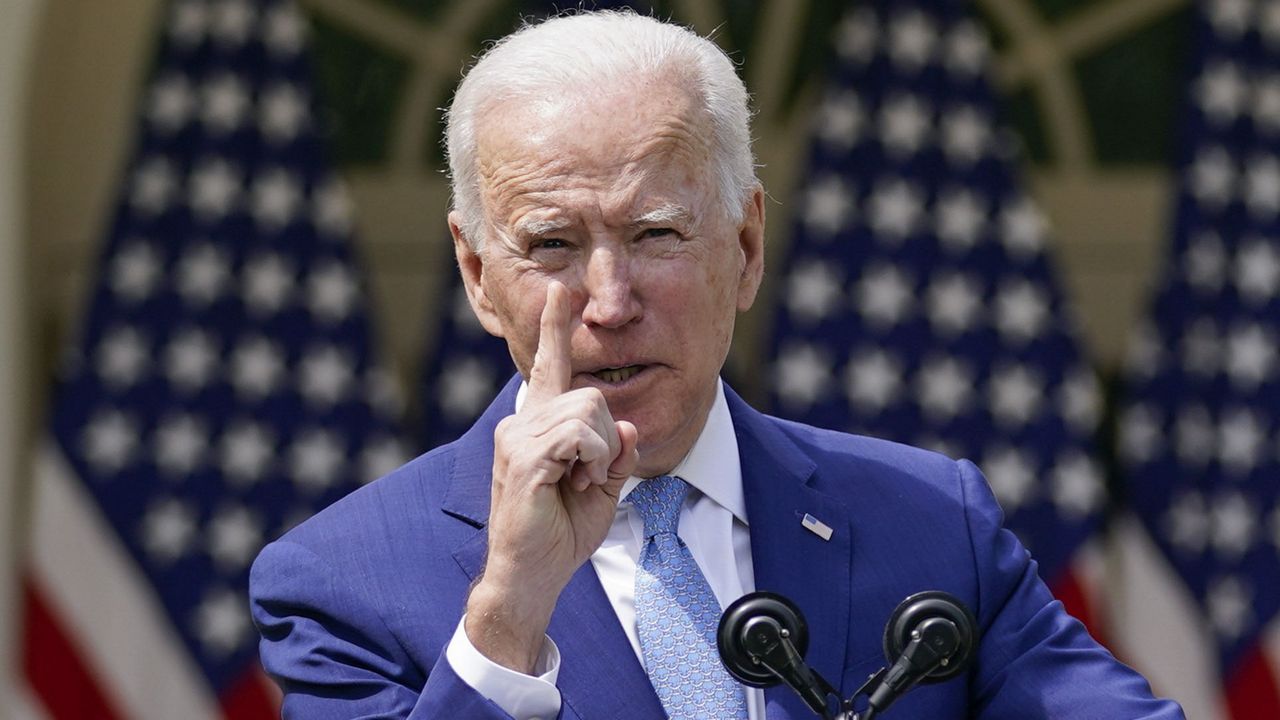 President Joe Biden gestures as he speaks about gun violence prevention in the Rose Garden at the White House, April 8, 2021, in Washington. (AP Photo/Andrew Harnik, File)