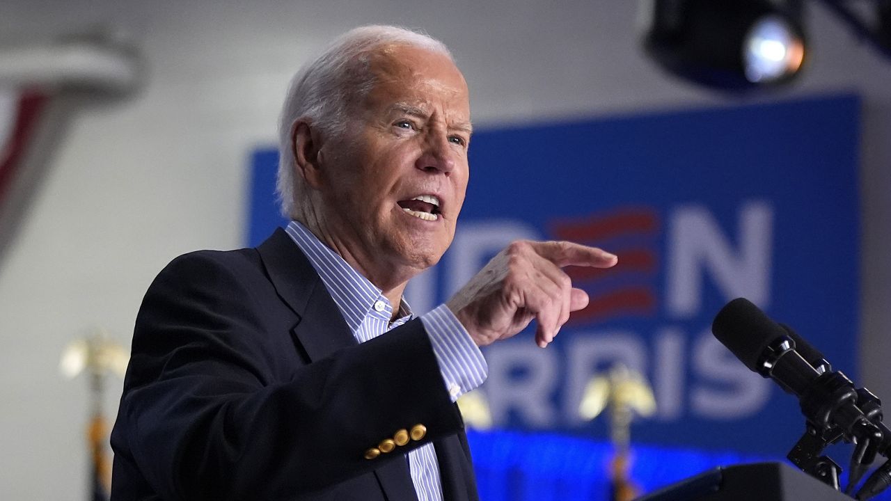 President Joe Biden speaks at a campaign rally at Sherman Middle School in Madison, Wis., Friday, July 5, 2024. (AP Photo/Manuel Balce Ceneta, File)