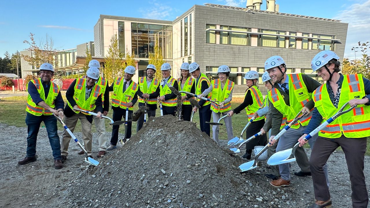 Officials break ground Thursday at the site of the future Center for Ocean Education and Innovation at the Bigelow Laboratory for Ocean Sciences. (Spectrum News/Susan Cover)