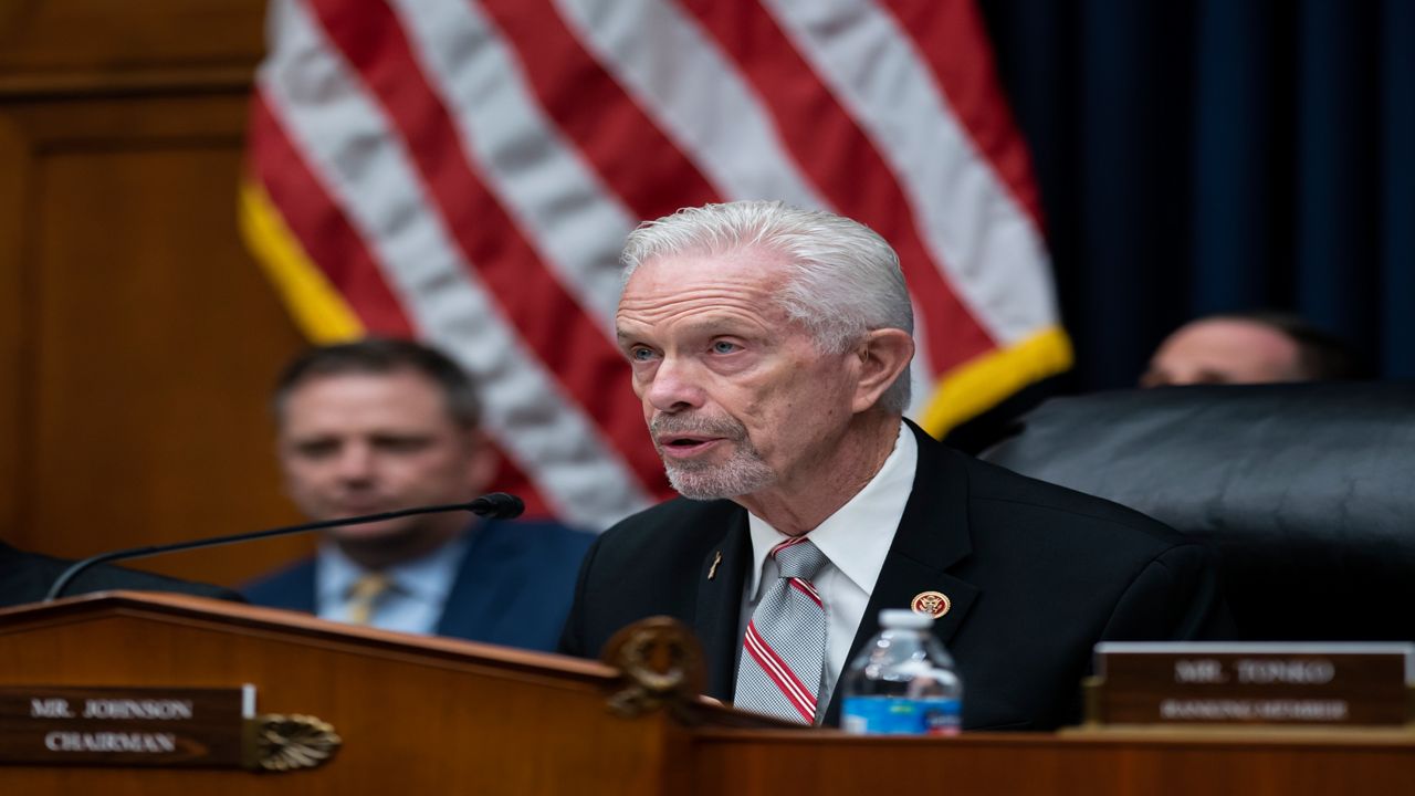 Rep. Bill Johnson, R-Ohio, who represents East Palestine, Ohio, chairs the House Energy and Commerce Subcommittee on Environment at a hearing on the government response to the derailment of a train carrying hazardous materials in East Palestine and the aftermath, at the Capitol in Washington, Tuesday, March 28, 2023.