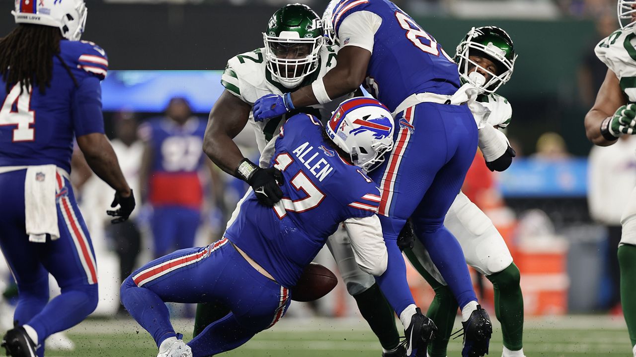 Jets stun Bills 22-16 in overtime, Josh Allen has 4 turnovers, Aaron  Rodgers injures Achilles