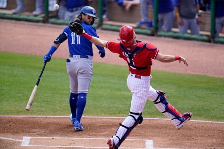 New York Yankees' Joey Gallo bats during the first inning of a spring  training baseball game against the Philadelphia Phillies, Monday, March 21,  2022, in Tampa, Fla. (AP Photo/Lynne Sladky Stock Photo 