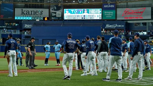 Tampa Bay Rays' JT Chargois pitches to the Toronto Blue Jays