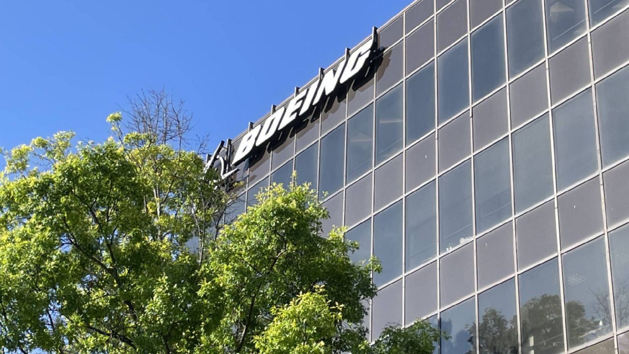 A Boeing office building sits near St. Louis Lambert International Airport in North St. Louis County (Spectrum News/Gregg Palermo)