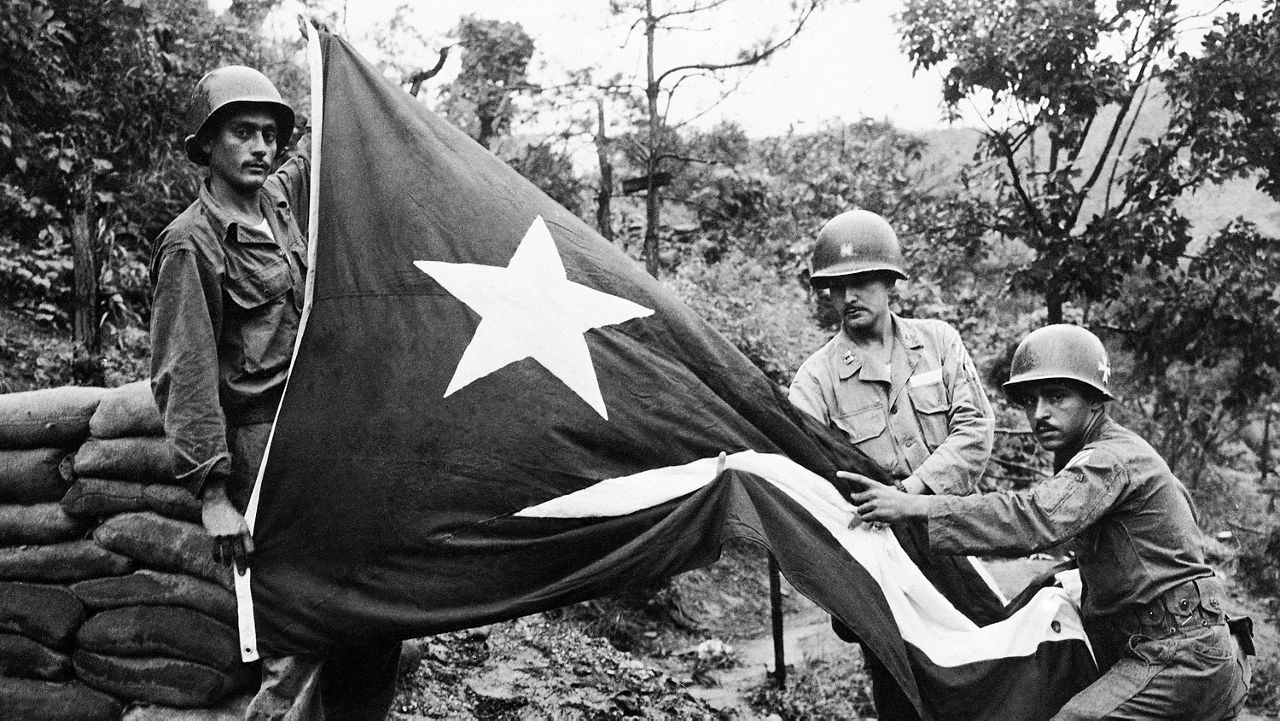 The 65th Infantry Regiment was the only all-Hispanic unit to serve in the U.S. Army, serving in World War I, II and Korea. (AP Photo)
